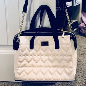 Betsey Johnson Cream Satchel Shoulder Bag